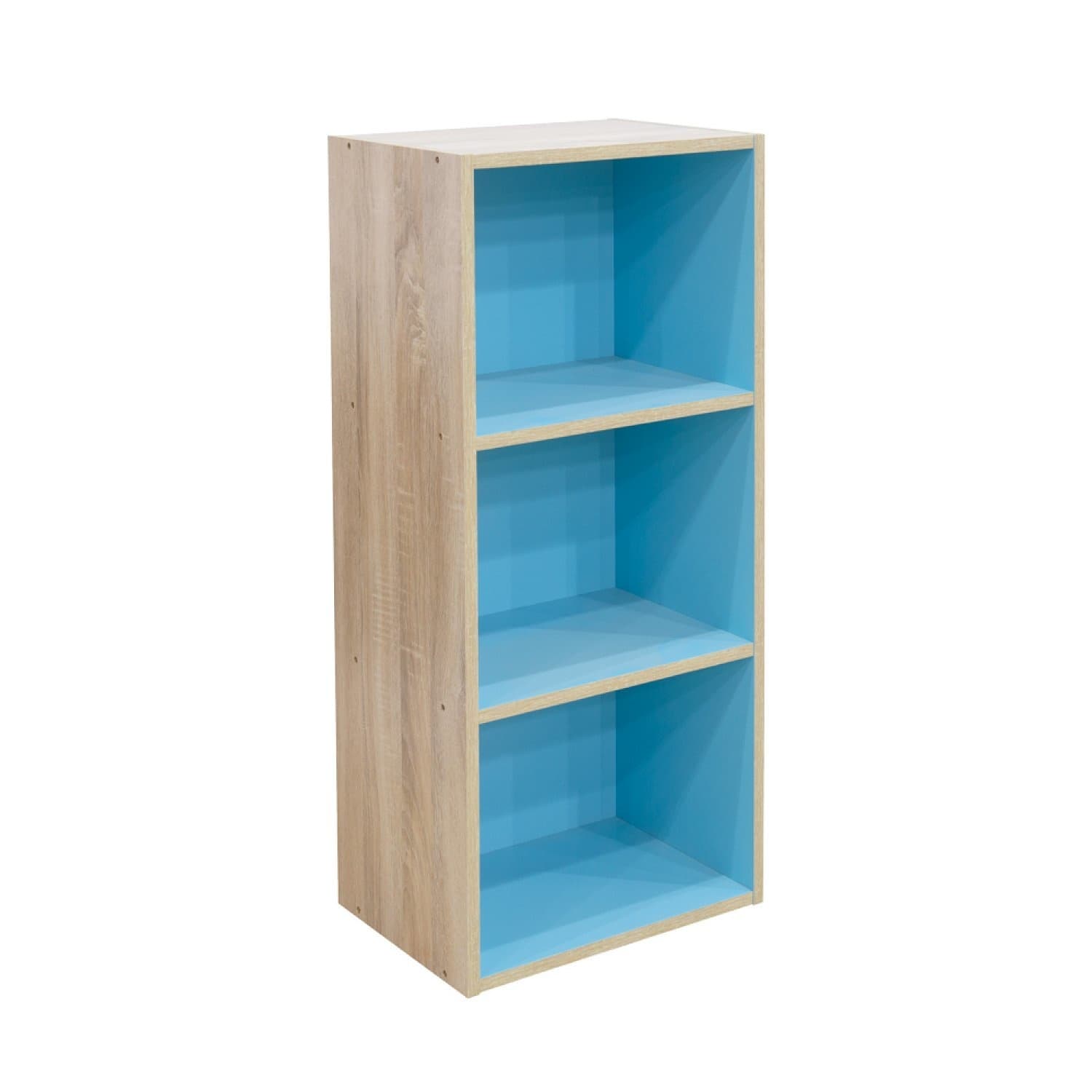 DELICATO ชั้นอเนกประสงค์ 3 ช่อง ขนาด40X29X89ซม.ทูโทน บีช-ฟ้า 4