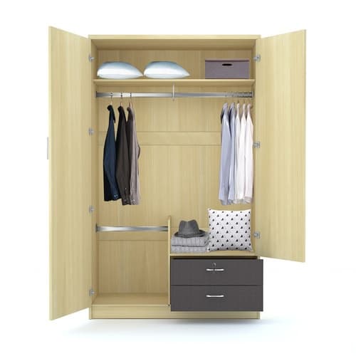 DELICATO ตู้เสื้อผ้า 2 บาน 120ซม. 2 ลิ้นชัก 120X55X185ซม. 3