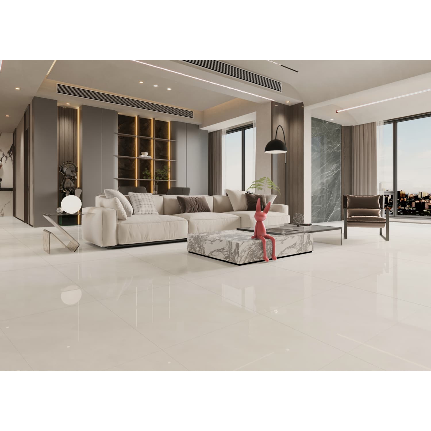 Marbella กระเบื้องแกรนิตโต้ 60x60 ซม. เดโซ่-ครีม GLOSSY (4P) 3