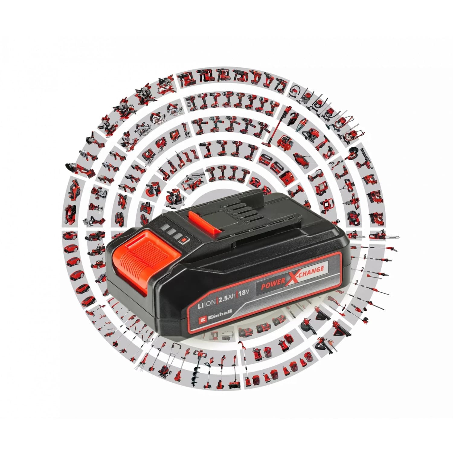 Einhell ชุดแบตเตอรี่พร้อมเครื่องชาร์จความจุ 2.5 Ah รุ่น Power X-Change Starter Kit 2.5  2