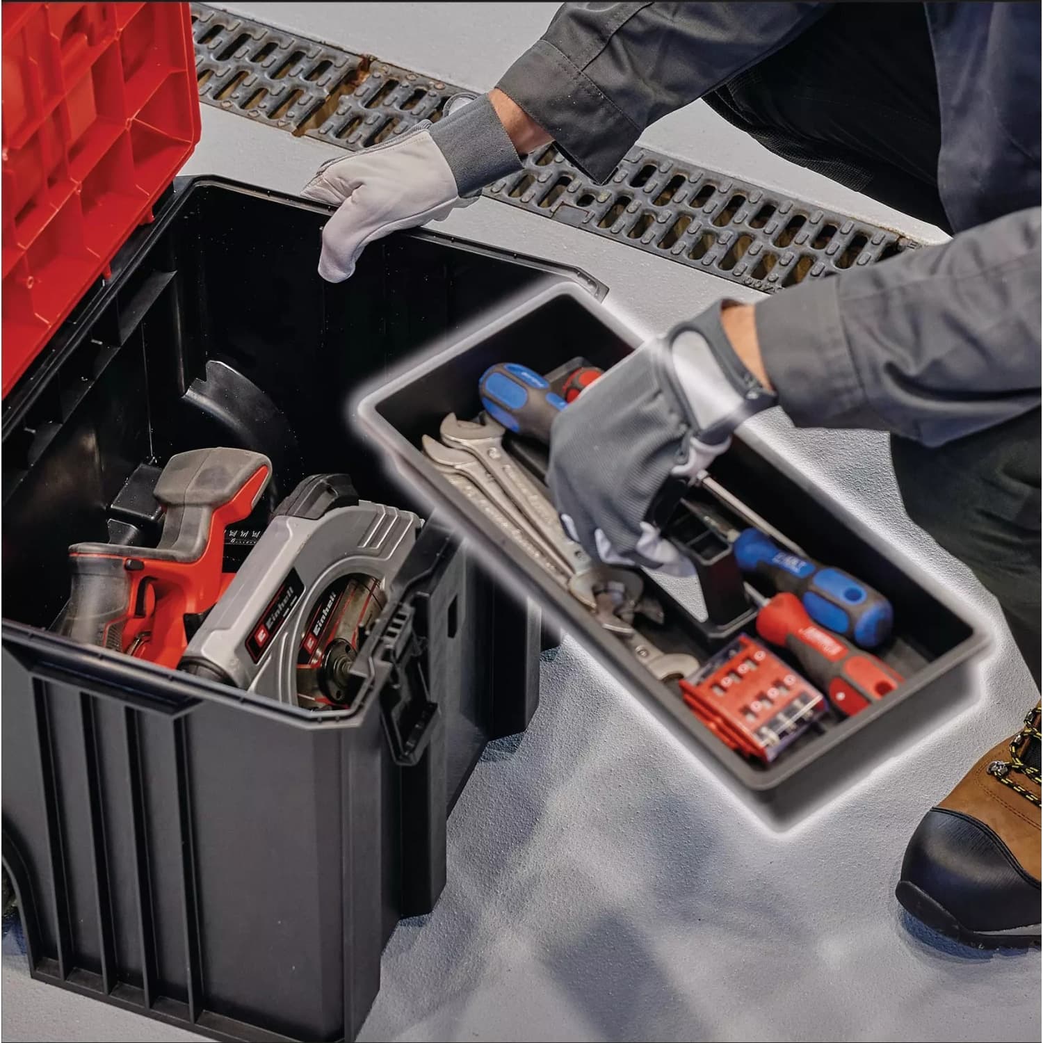 Einhell กล่องเครื่องมือพลาสติก ไซส์ L รุ่น E-Case L 3