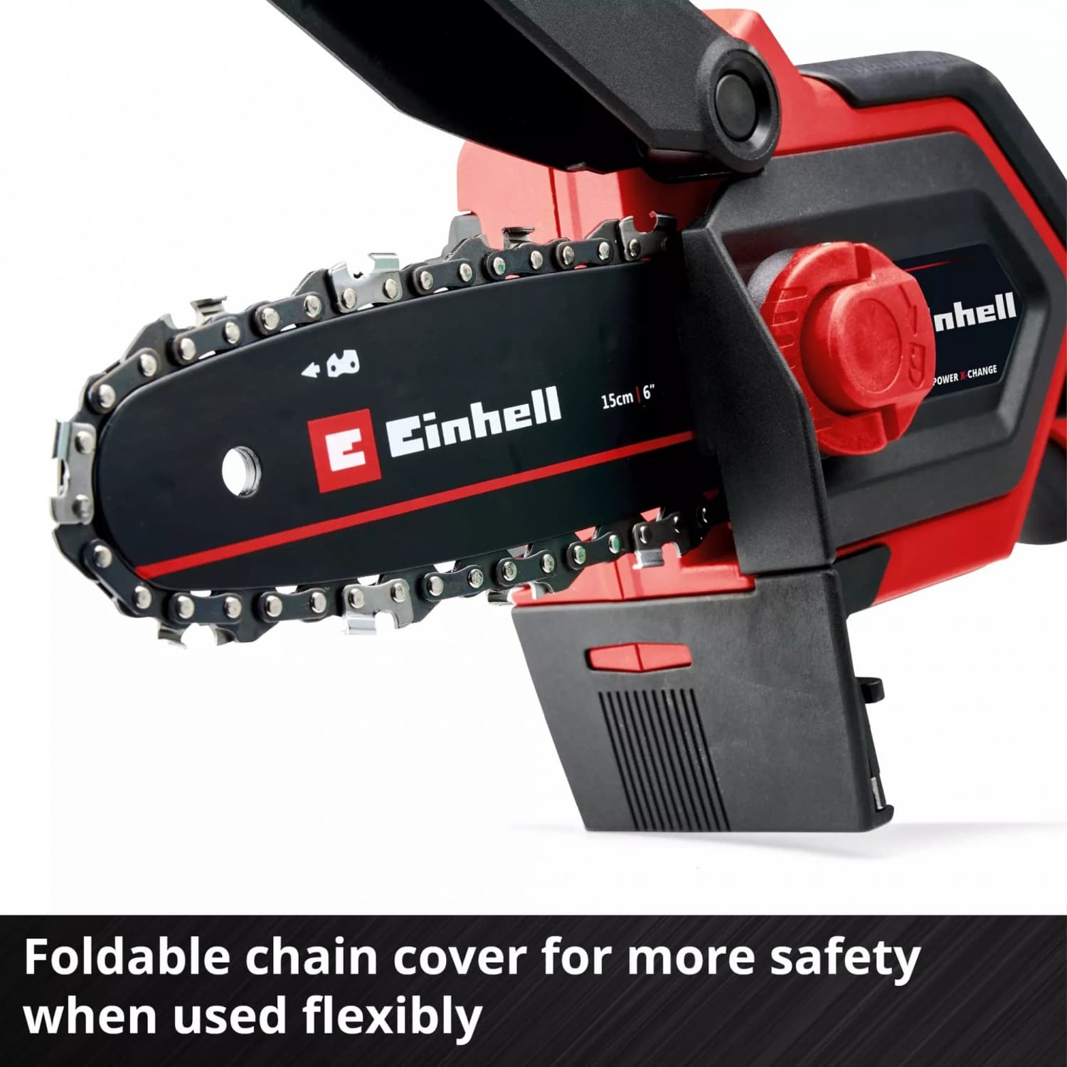 Einhell เครื่องตัดพุ่ม ขนาด 18V ความยาวบาร์โซ่ 15cm. รุ่น GE-PS18/15 Li Brushless Solo 4
