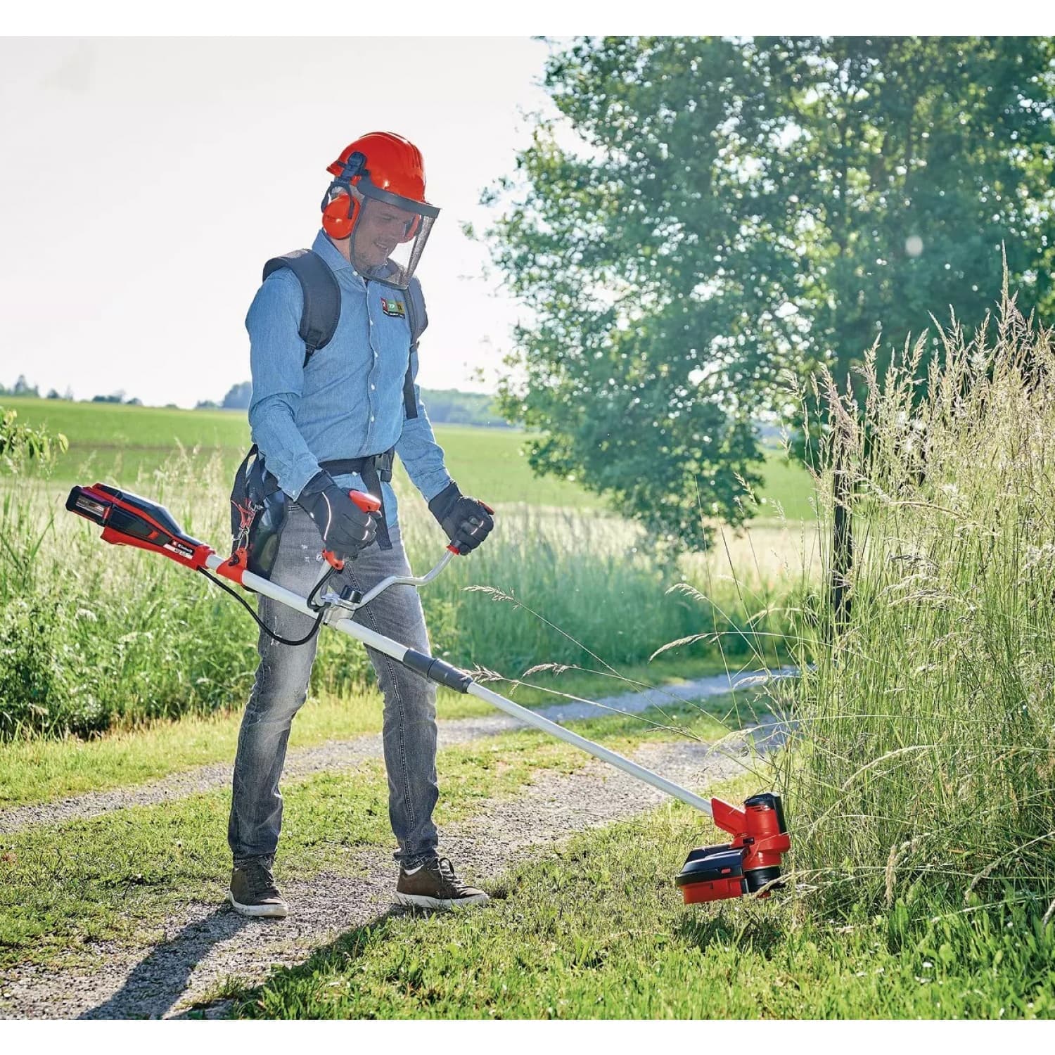 Einhell เครื่องตัดหญ้าไร้สายแบบสะพาย ขนาด 18V เส้นผ่าศูนย์กลางการตัด 20cm. รุ่น AGILLO 18/200 Solo 2