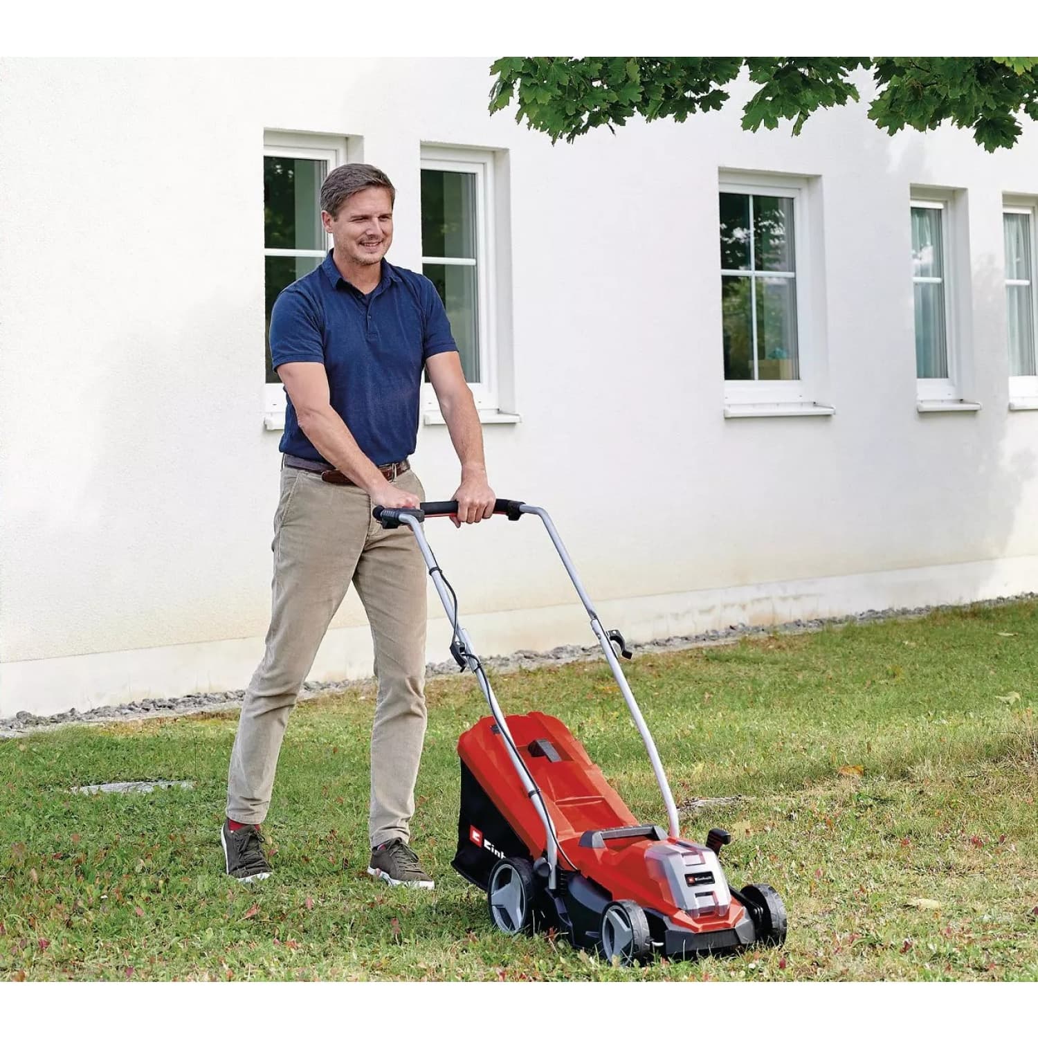 Einhell เครื่องตัดหญ้าไร้สายแบบรถเข็น ขนาด 18V เส้นผ่าศูนย์กลางการตัด 33cm. รุ่น GE-CM 18/33 Li Brushless Solo 2