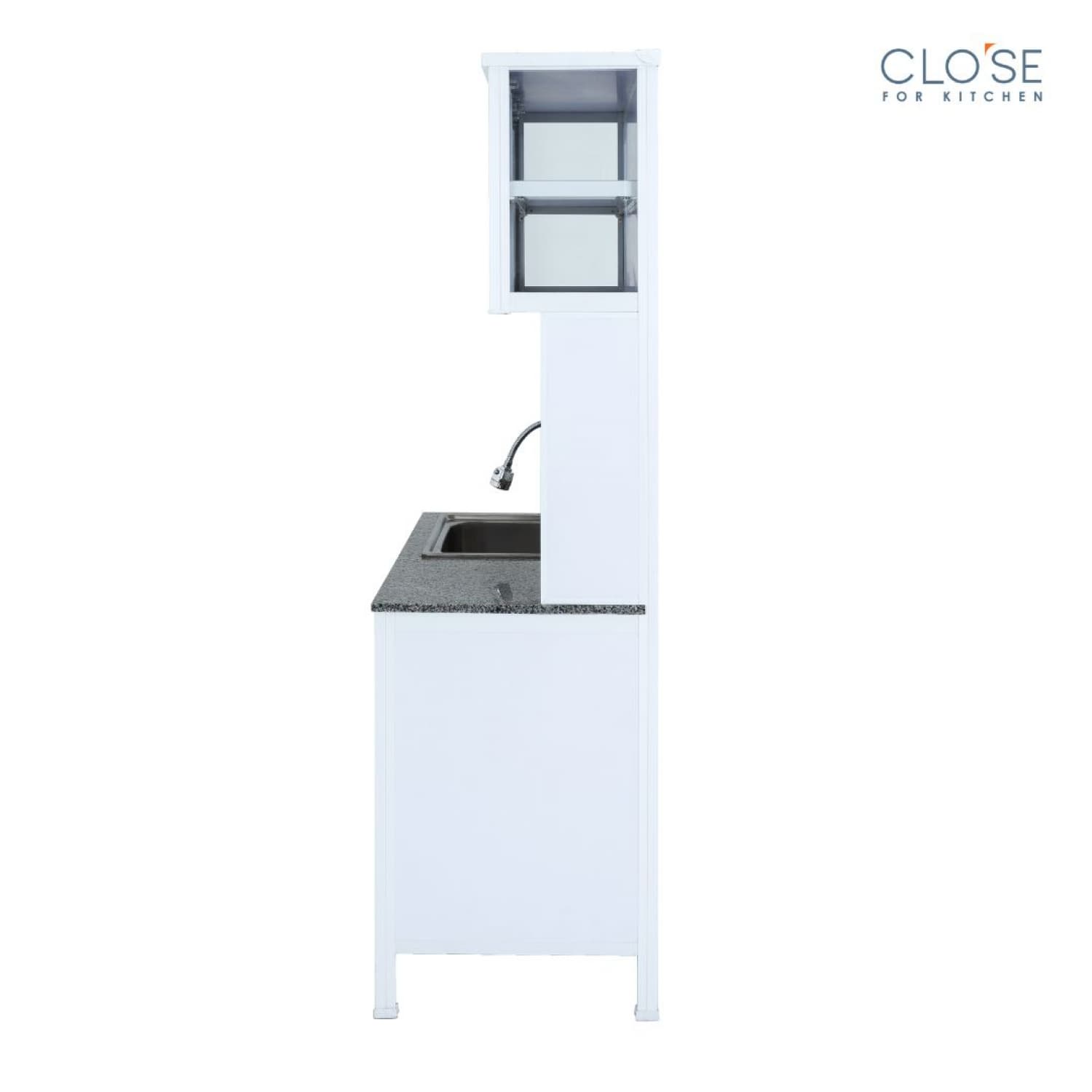 CLOSE ชุดครัวท๊อปอ่างซิงค์ หินแกรนิต รุ่น Glory-NT126 ขนาด 120.5 x 53 x 190 ซม. สีขาว 3
