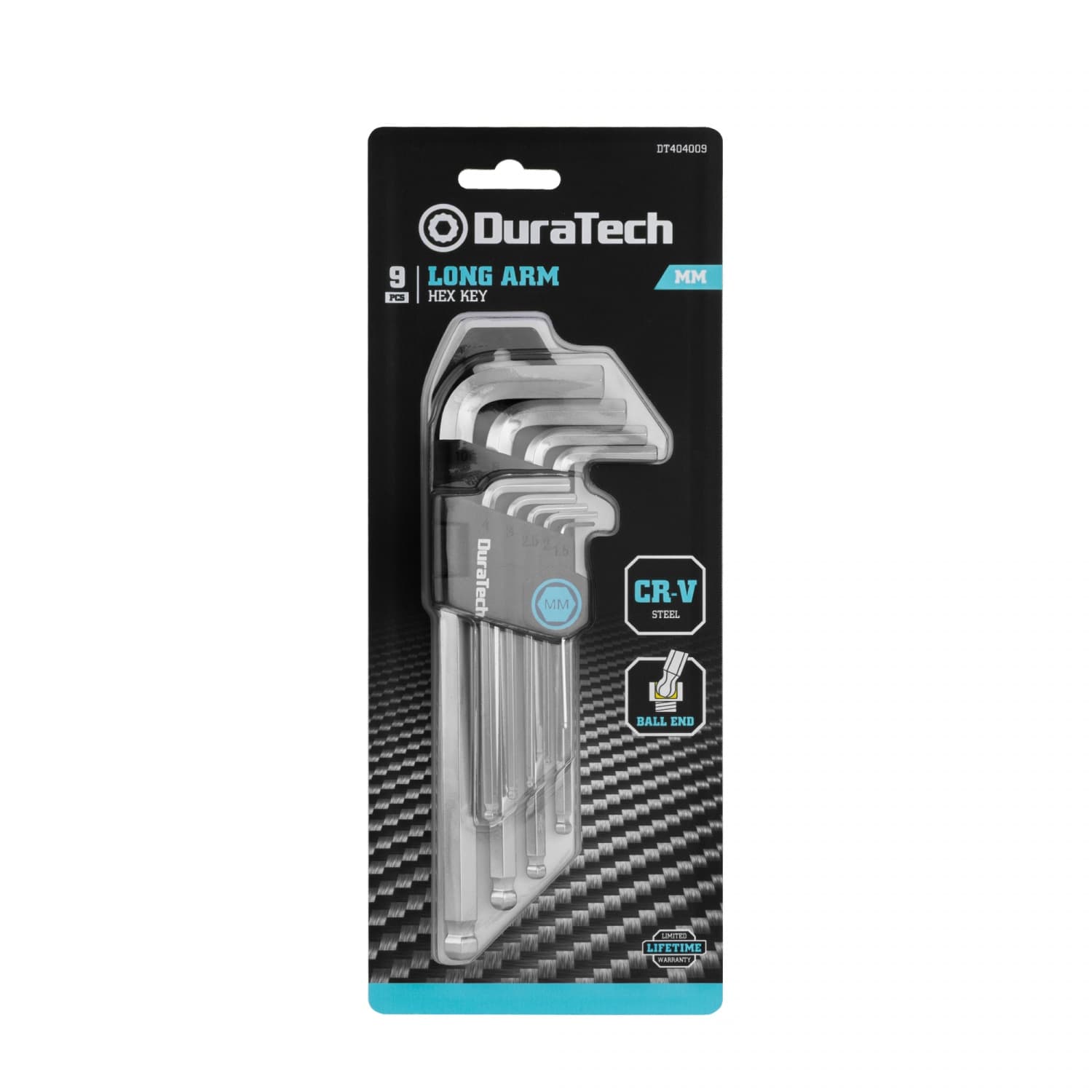 Duratech ชุดปะแจแอลหกเหลี่ยม  9 ชิ้น แบบสั้น (เมตริก) รุ่น DT404009