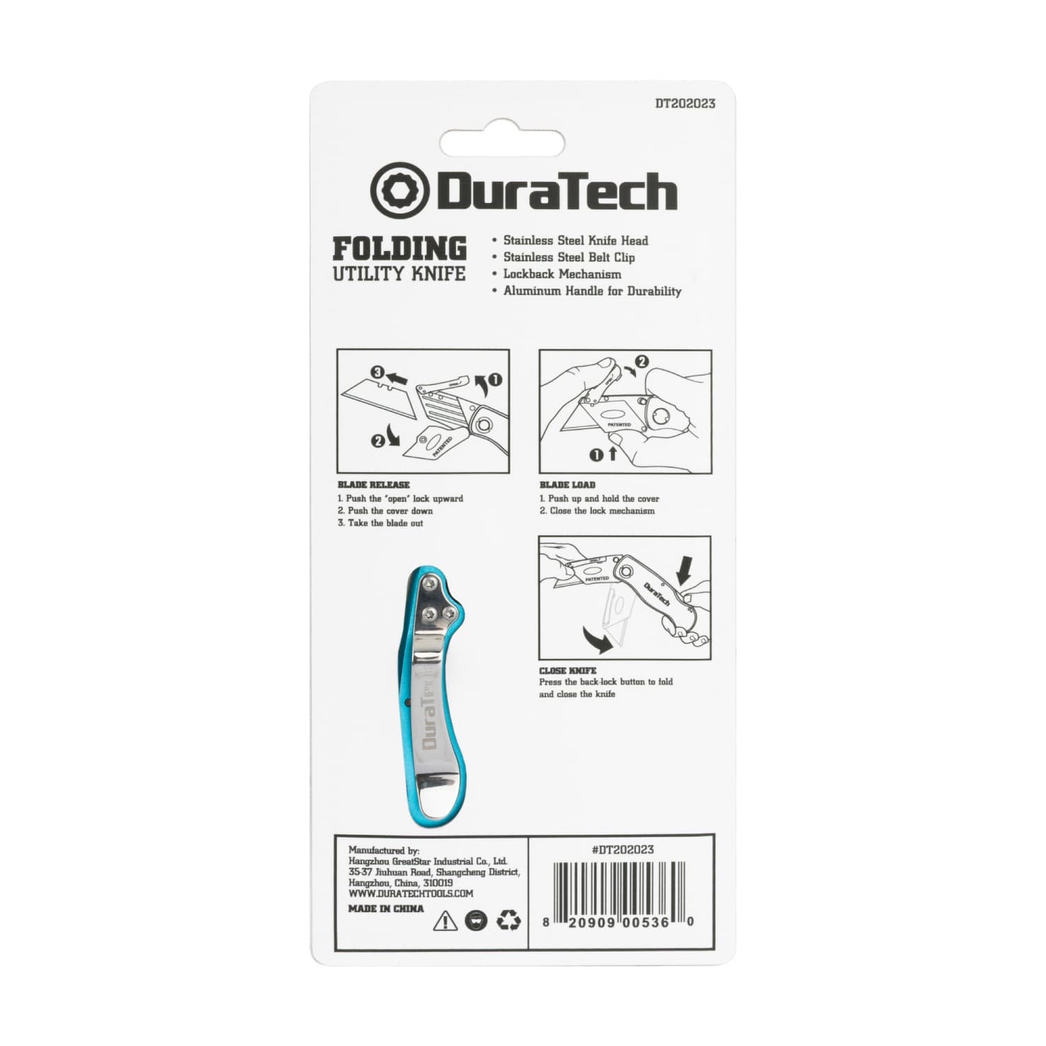 Duratech มีดพับอะลูมิเนียมอเนกประสงค์ รุ่น DT202023 2
