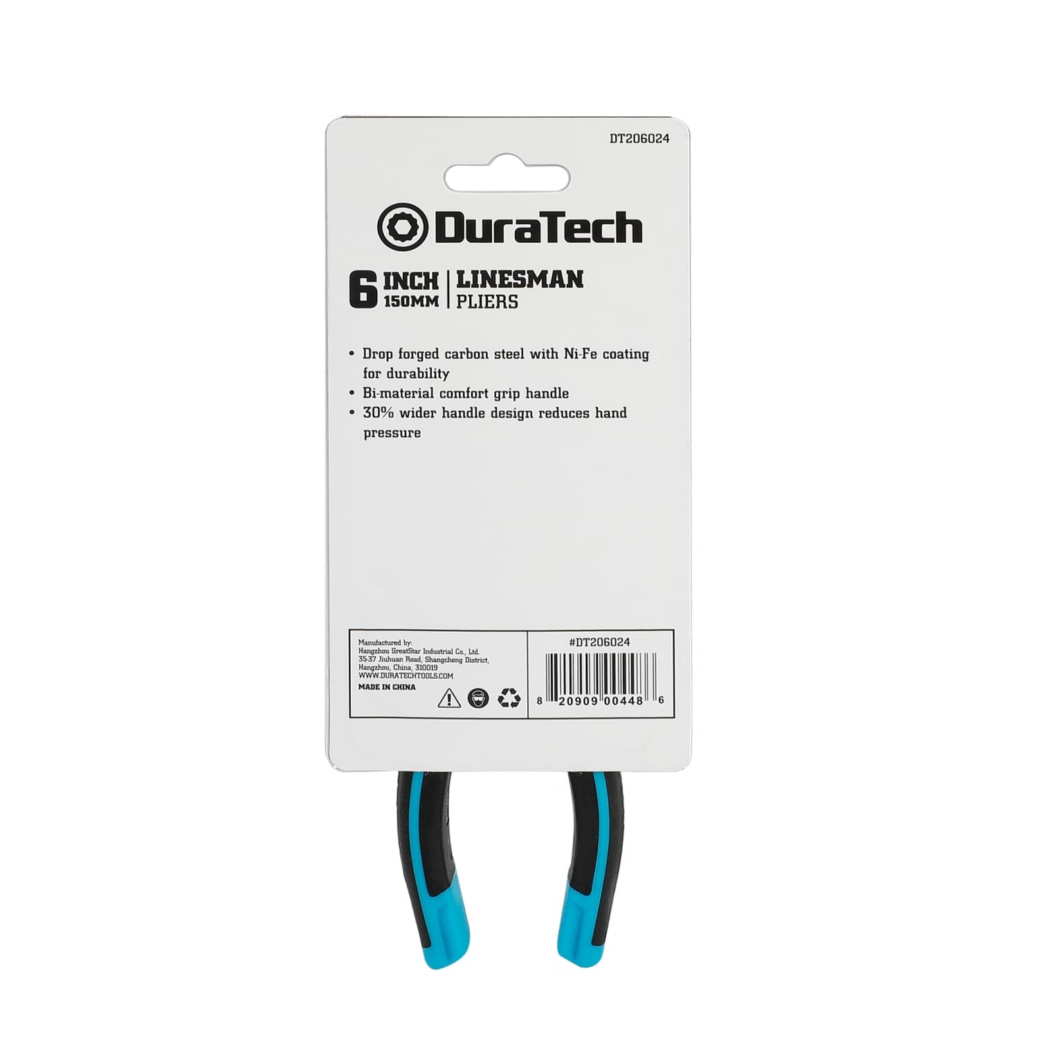Duratech  คีมปากจิ้งจก CR - V ขนาด 160 มม. (6 นิ้ว) 2