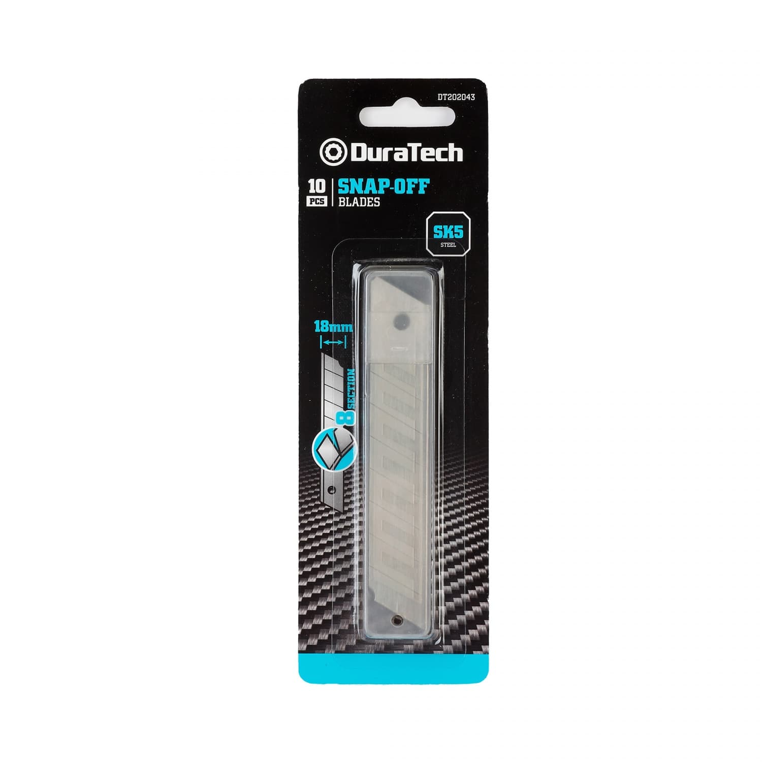 Duratech ใบมีดคัตเตอร์ SK5 10 ใบ ขนาด 18มม. รุ่น DT202043