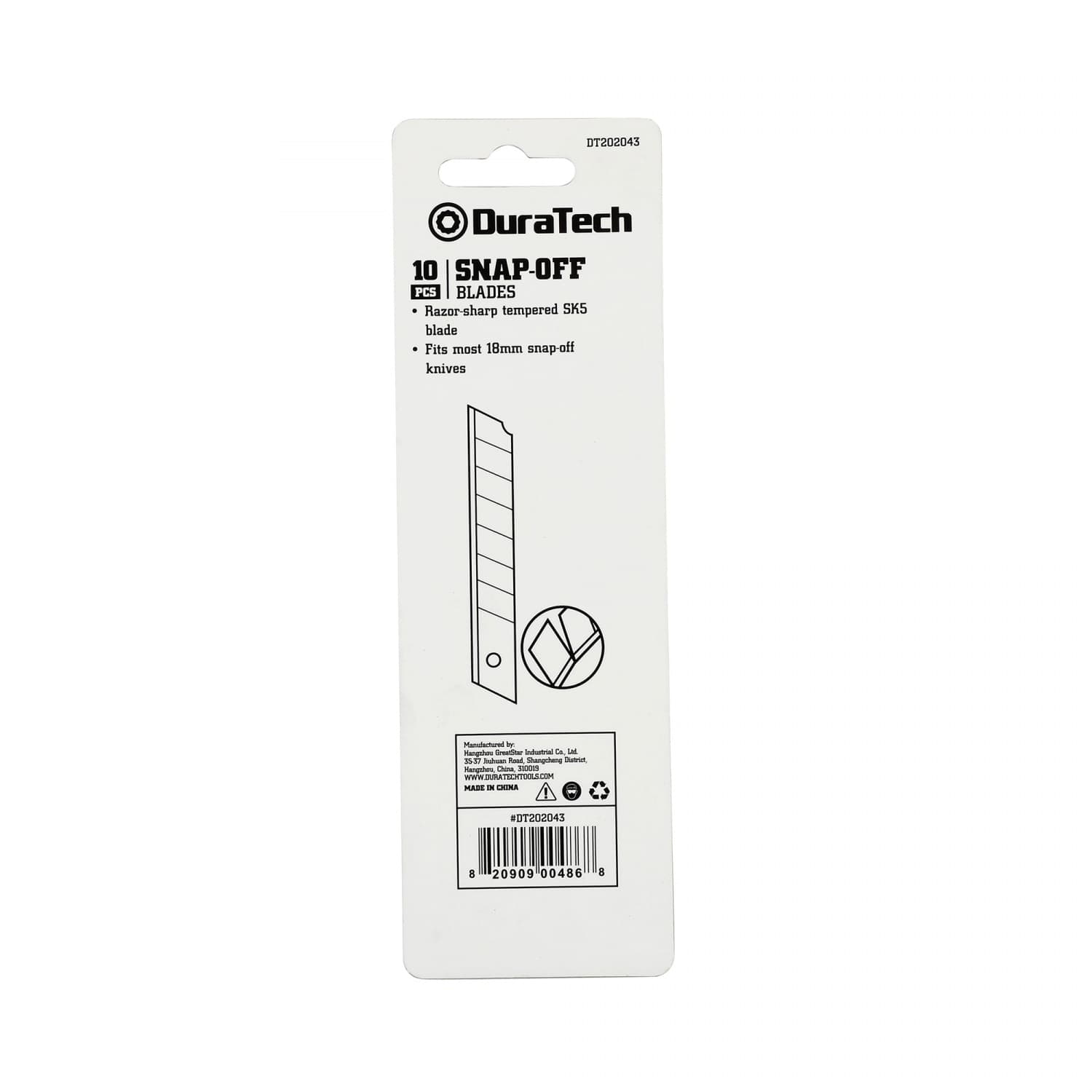 Duratech ใบมีดคัตเตอร์ SK5 10 ใบ ขนาด 18มม. รุ่น DT202043 2