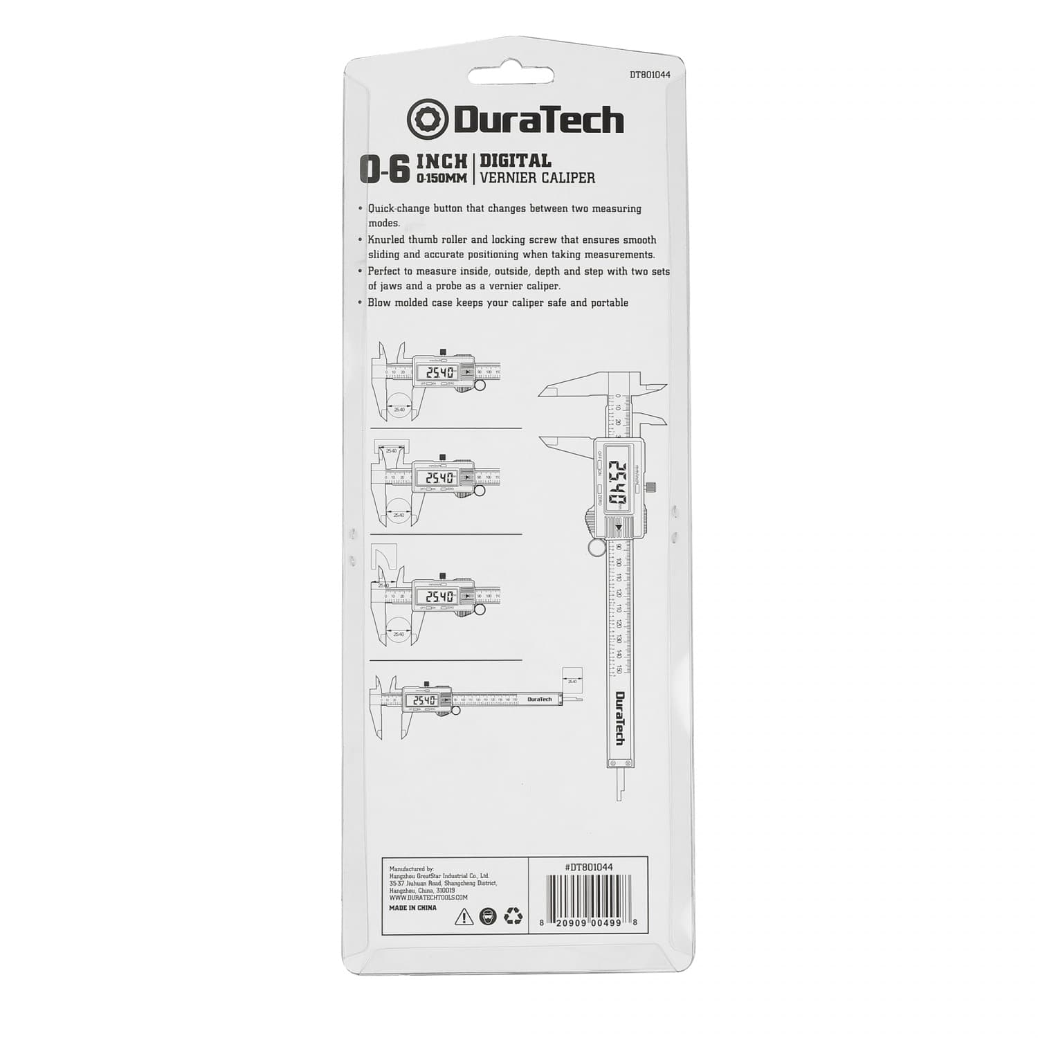 Duratech เวอร์เนียดิจิตอล ขนาด 6 นิ้ว (150 มม.) รุ่น DT801044 2