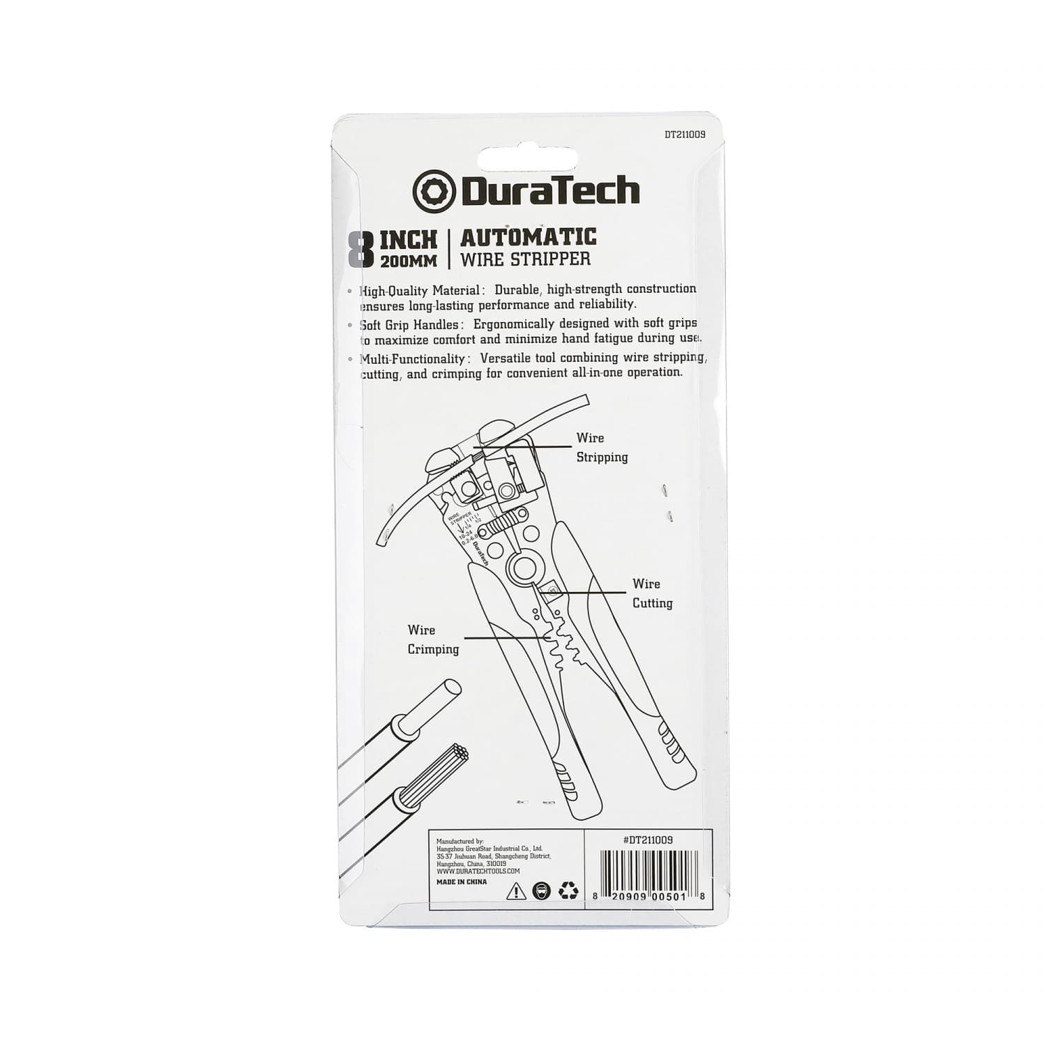 Duratech คีมปอกสายไฟอัตโนมัติ 3 in 1 ขนาด  รุ่น DT211009 2