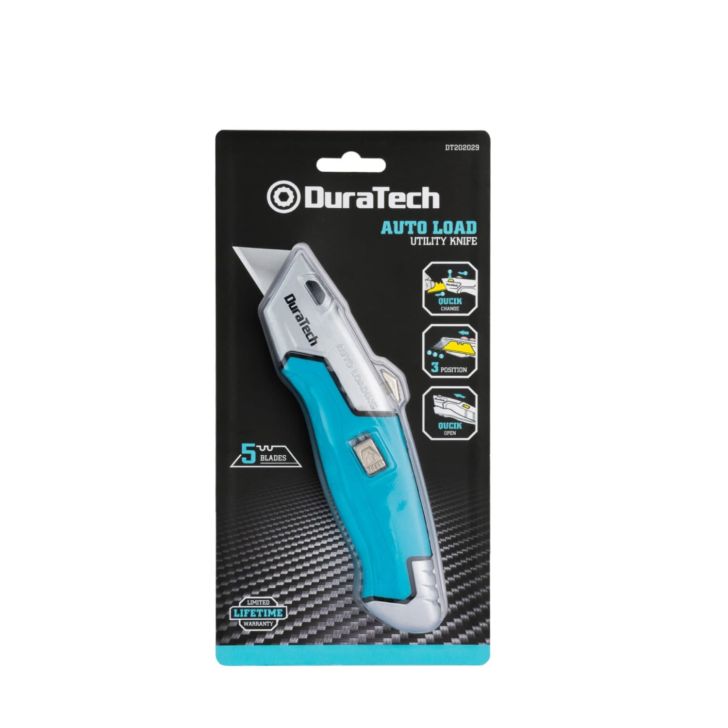 Duratech มีดคัตเตอร์อเนกประสงค์ พร้อมที่เก็บใบมีด รุ่น DT202029