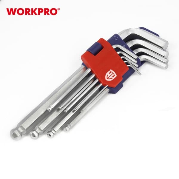 WORKPRO ชุดประแจแอลโลหะหัวบอล 9 ชิ้น WP222006 2