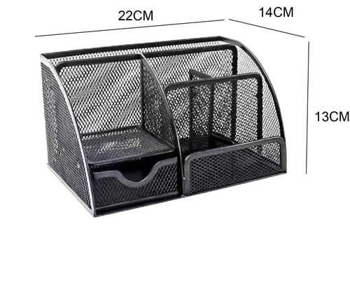 SMITH ที่วางปากกาและเครื่องเขียนลวดเคลือบ TG59904 ขนาด 22x14x13 ซม.สีดำ 2