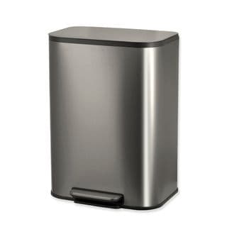 KLEANZY ถังขยะสเตนเลสเหยียบเหลี่ยม 50 ลิตร รุ่น 10161MS-50L-S ขนาด44.8x34.1x61.2 ซม. สีเงิน 8