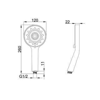 Verno ชุดฝักบัวโครเมี่ยมหน้าใหญ่พิเศษ ปรับน้ำ 3 ระดับพร้อมสายฝักบัวยาว 120 cm. VN-11019 6