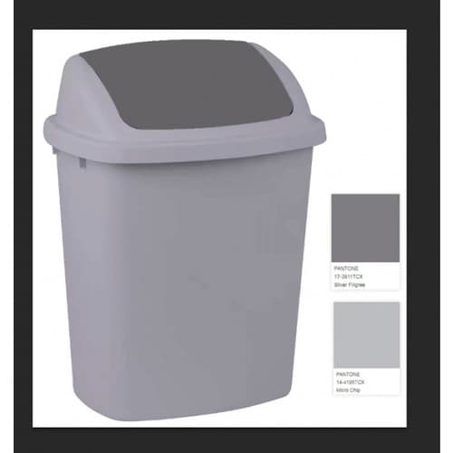 ICLEAN ถังขยะฝาสวิงทรงเหลี่ยม 70 ลิตร รุ่น Ozil TG55199G ขนาด 50x38x68 ซม. สีเทา 7