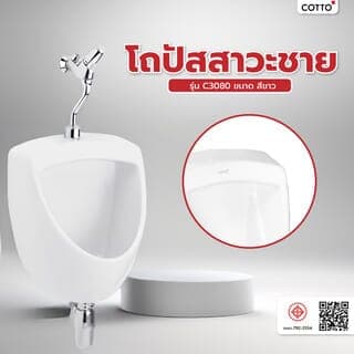 Cotto โถปัสสาวะชาย  รุ่น C3080 ขนาด  สีขาว