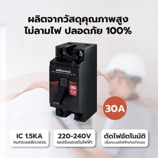 V.E.G. เซฟตี้เบรคเกอร์ 30A รุ่น GPBN-130  สีดำ 8