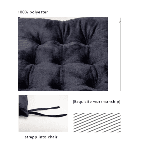 COZY เบาะรองนั่งสี่เหลี่ยม ขนาด 40×40×5ซม. รุ่น CX11 สีน้ำเงินเข้ม 4