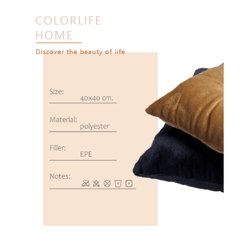 COZY เบาะรองนั่งสี่เหลี่ยม ขนาด 40×40×5ซม. รุ่น CX11 สีน้ำเงินเข้ม 6