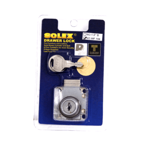 SOLEX กุญแจลิ้นชัก WF194 (แผง) 7