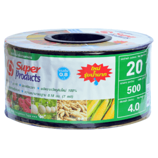 Super Products เทปจ่ายน้ำ  20 ซม.  500 หลา 16 มม. 4 ลิตร/ชม. 2รู 0.18 มม. 3