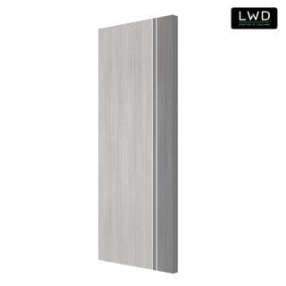 LWD ประตู UDoor UPVC สี Light Gray+Silver Gray ยาแนวสีขาว ขนาด 3.5x80x200 ซม. 1