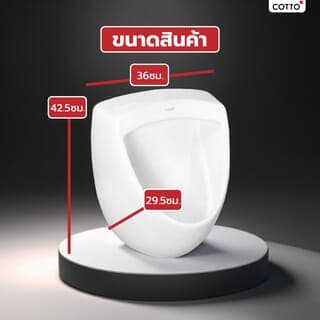 Cotto โถปัสสาวะชาย  รุ่น C3080 ขนาด  สีขาว 3