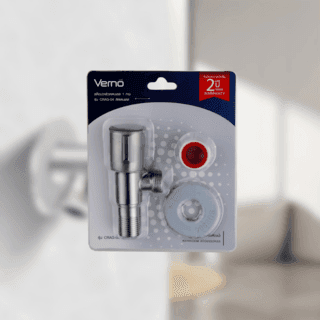 Verno สต๊อปวาล์วสเตนเลส 1 ทาง รุ่น CRAG-04 ขนาด 4.8x3.4x9.5 ซม. สีเงิน 8