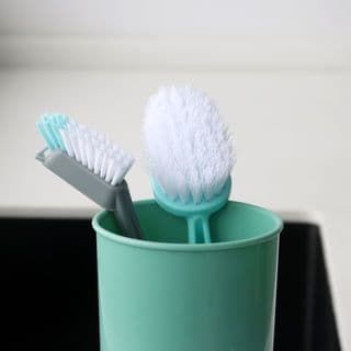 ICLEAN แปรงขัดอเนกประสงค์ด้ามสั้น รุ่น GTG56938 ขนาด 3.5x5.5x26 ซม. สีเขียว-เทา 4