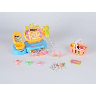 TOYS ของเล่นเครื่องแคชเชียร์คิดเงินพร้อมตะกร้าผลไม้ รุ่น L858-3H ขนาด 28x17x17 ซม. คละสี 5