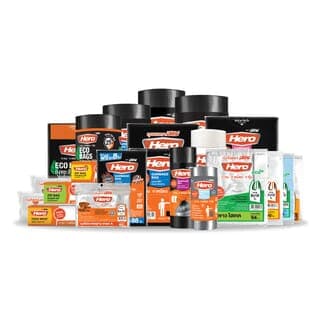 HERO ถุงขยะหนาพิเศษ แบบประหยัด ขนาด 36"X45" (9ใบ) 1KG  
 2