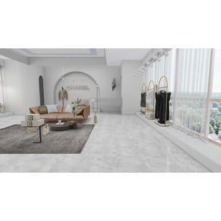 Marbella กระเบื้องพอร์ซเลนปูพื้น 60x60 ซม. รุ่น เมขลา ไวท์ คลาสสิก XD6200 ผิวเงา  (4P) 3