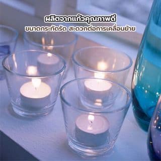 COZY ชุดแก้วใส่เทียน (4ชิ้น/ชุด) รุ่น MICA ขนาด 8x8x15ซม. สีโปร่งใส 2