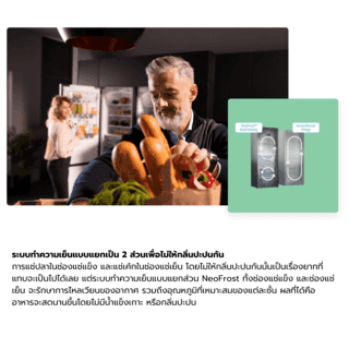 BEKO ตู้เย็น 2 ประตู ขนาด 12 คิว รุ่น RDNT371I40VHFSGW สีกระจกขาว 5