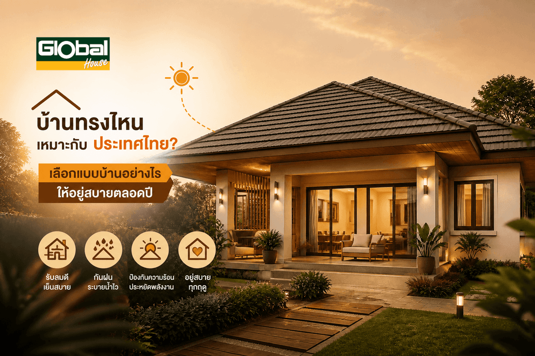บ้านทรงไหนเหมาะกับประเทศไทย? เลือกแบบบ้านอย่างไรให้อยู่สบายตลอดปี