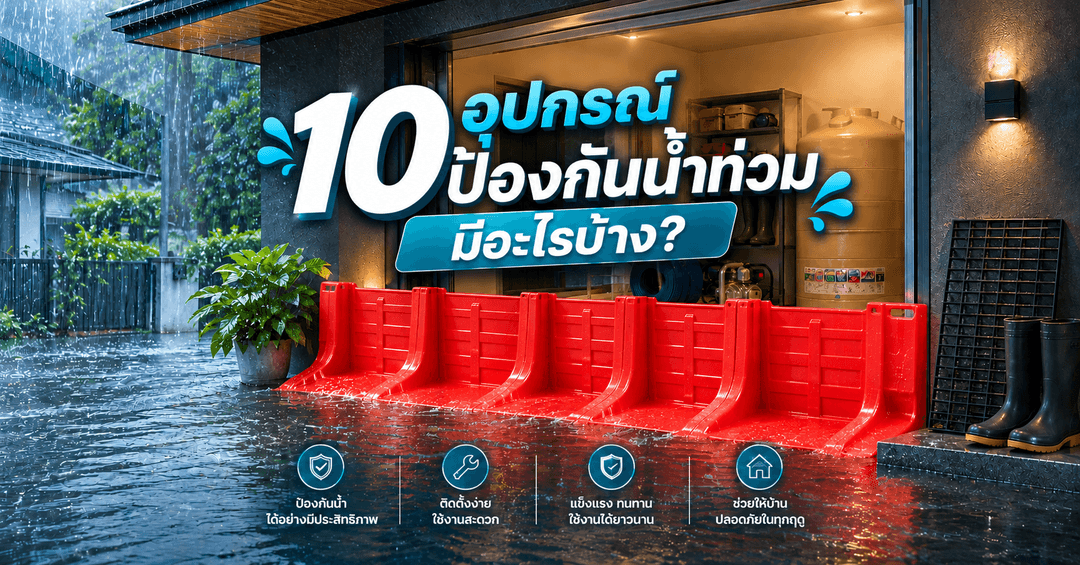 10 อุปกรณ์ป้องกันน้ำท่วม มีอะไรบ้าง?